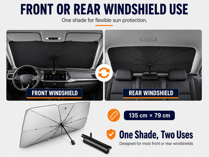 Moticari Foldable Windshield Sunshade Umbrella